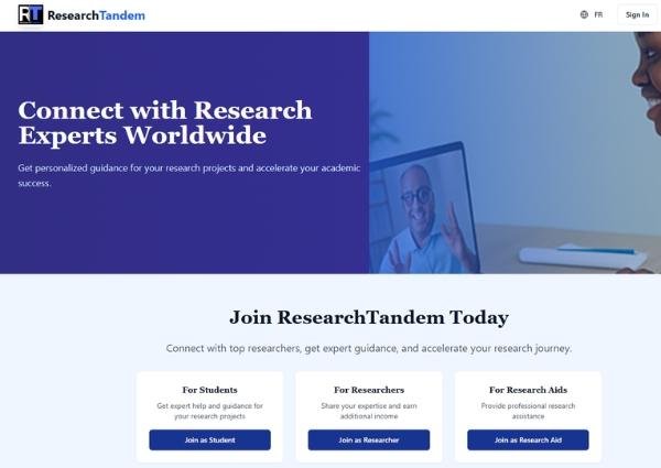 ResearchTandem:Connect with top researchers, get expert guidance, and accelerate your research journey